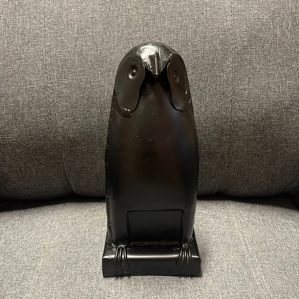 West Elm Black Metal Owl Statue